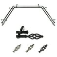 thumbnail image 1 of Archy 13/16" Double Bay Window curtain rod Adjustable 20"-36", 38"-72" - Black,(ABay-41-2D), 1 of 3