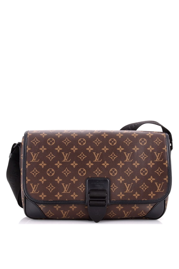 Archy Messenger Bag Macassar Monogram Canvas GM By Rebag