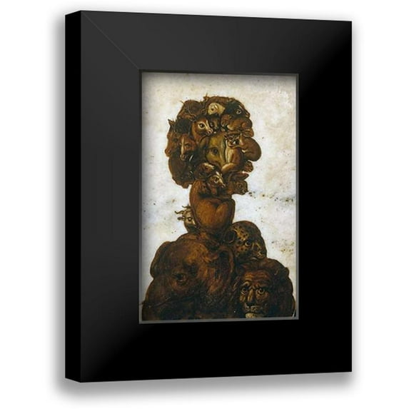 Arcimboldo, Giuseppe 10x14 Black Modern Framed Museum Art Print Titled - The Four Elements - Earth
