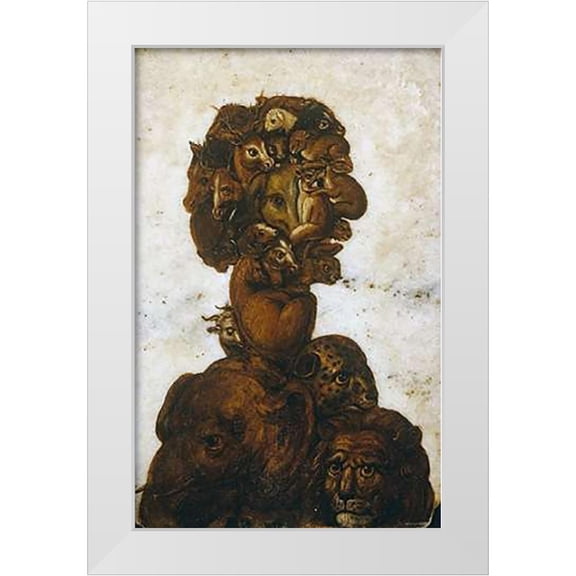 Arcimboldo, Giuseppe 10x14 White Modern Wood Framed Museum Art Print Titled - The Four Elements - Earth