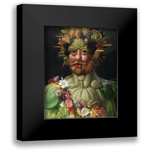Arcimboldo, Giuseppe 20x24 Black Modern Framed Museum Art Print Titled - Vertumnus, 1591