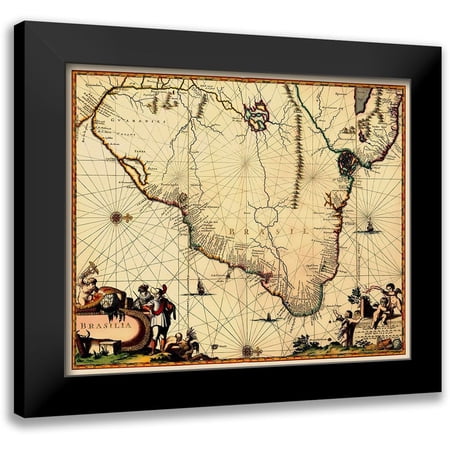 Arciszeweski 14x12 Black Modern Framed Museum Art Print Titled - South America Brazil - Arciszeweski 1600