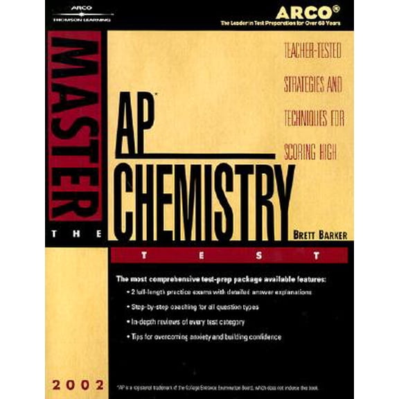 Pre-Owned Arco Master the AP Chemistry Test: Chemistry Test : Teacher-Tested Strategies and Techniques for Scoring High (Edition 4) (Paperback)