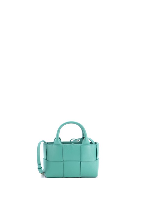Pre-Owned Arco Tote Maxi Intrecciato Leather Candy By Rebag