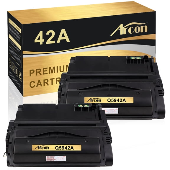 Arcon 2-Pack Compatible Toner for HP 42A Q5942A HP works with LaserJet 4200 4300 4240 4250 4250N 4250TN 4250DTN 4350 4350N 4350TN 4350DTN 4350DTNSL Printers (Black)