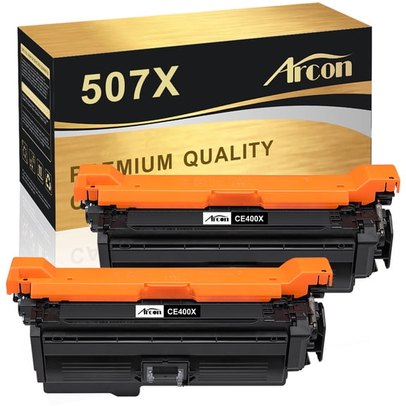 Arcon 2-Pack Compatible Toner for HP 507X CE400A Works with HP LaserJet Enterprise 500 color MFP M575dn M575F 575c MFP M570dn 570dw M551dn M551n M551xh Printers (Black)