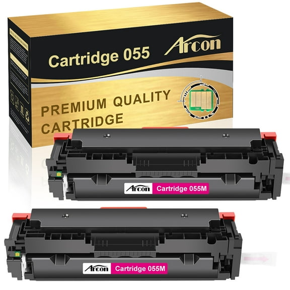 Arcon 2-Pack Compatible Toner for Canon 055 055M with Chip imageCLASS MF741CDW MF743Cdw MF745CDW MF746Cx LBP664CX MF746Cdw Printers (Magenta)