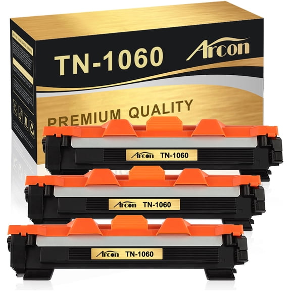 Arcon 3-Pack Compatible Toner for Brother TN-1060 TN1060 HL-1110 1110E 1110R 1112E 1112R 1210W 1212W MFC-1810 1810E 1810R 1815R 1910W DCP-1510 1510E 1510R 1512R 1610W 1612W (Black)