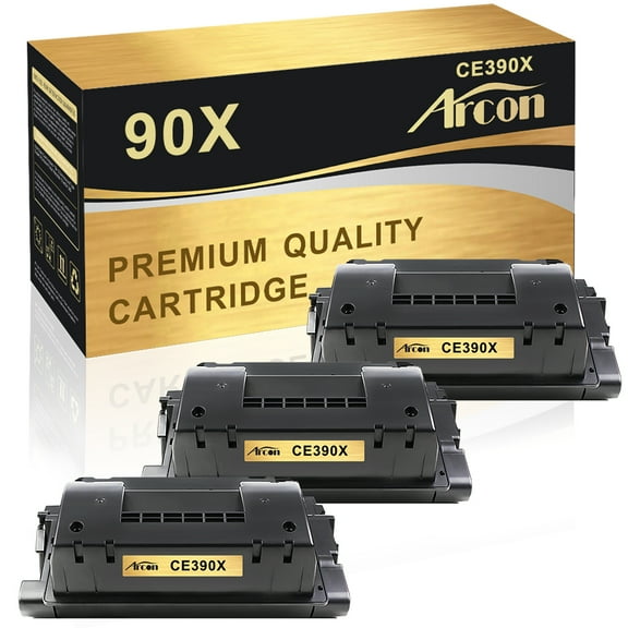 Arcon 3-Pack Compatible Toner for HP 90X CE390X LaserJet Enterprise 600 M601n M603n M603dn M602n M602x M602dn M601dn LaserJet Enterprise M4555 MFP M4555f M4555fskm M4555h (Black)