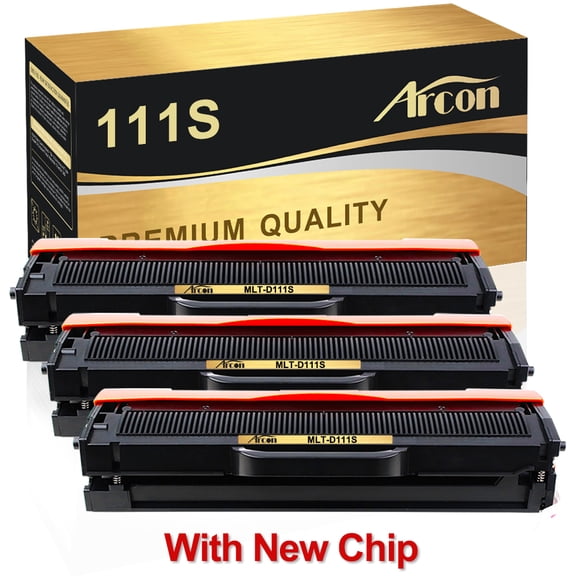 Arcon 3-Pack Compatible Toner for Samsung 111S MLT-D111S works with Samsung Xpress SL-M2020 M2020W M2022 M2022W M2024 M2070 M2070W M2070F M2070FW M2026W Printers (Black)