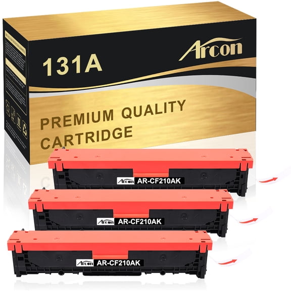 Arcon 3-Pack Compatible Toner for HP 131A CF210A Pro 200 Color M251n M251nw MFP M276n M276nw Printer Ink (Black)