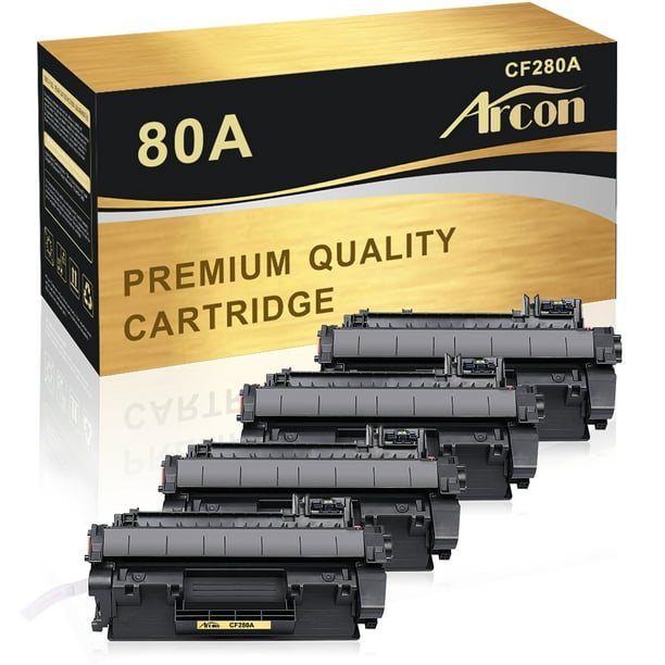 Arcon 4Pack Compatible Toner for HP 80A CF280A works with HP Laser Jet