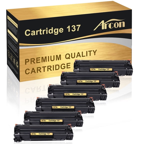 Arcon 137 CRG137 Toner cartridge compatible for Canon imageCLASS MF230 MF242dw MF244dw MF232dw MF236n (Black, 6-PACK)