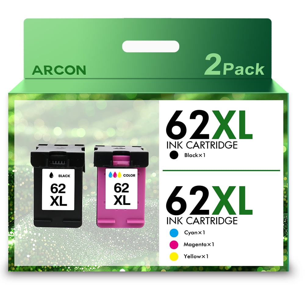 Arcon 62XL Ink Compatible for HP 62XL Ink Cartridge Envy 5745 Ink ...