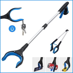 Rican Grabber Reaching Tool Reachers and Grabbers Hand Assist Pick up Tool for Seniors Aluminum Blue