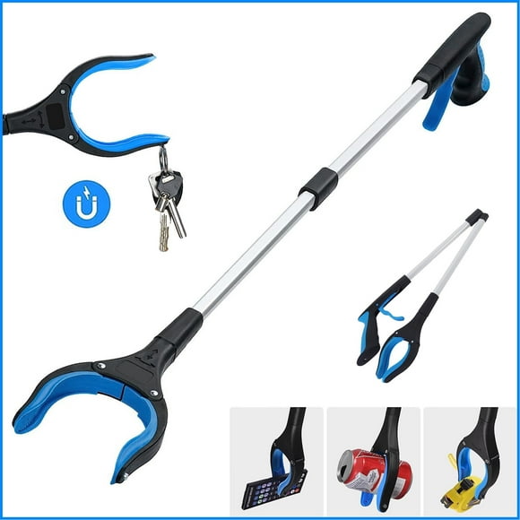 Arcon Grabber Reaching Tool Reachers and Grabbers Hand Assist Pick up Tool for Seniors Aluminum Blue