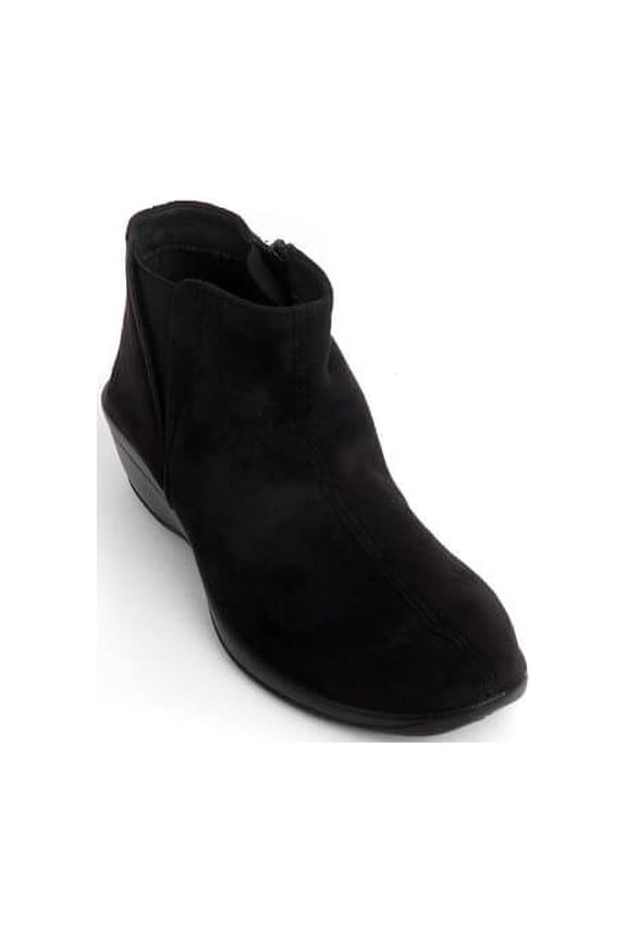 Women's Luana Ankle Bootie Black - 4284-11 AD TEMPLATE SIZE Blk Suede