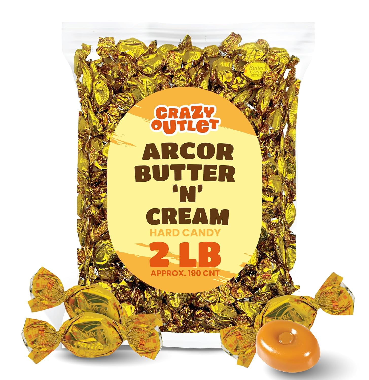 Arcor Butter 'n' Cream Hard Candy, Bulk Pack 2 Pounds - Walmart.com