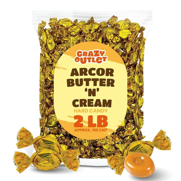 Arcor Butter 'n' Cream Hard Candy, Bulk Pack 2 Pounds