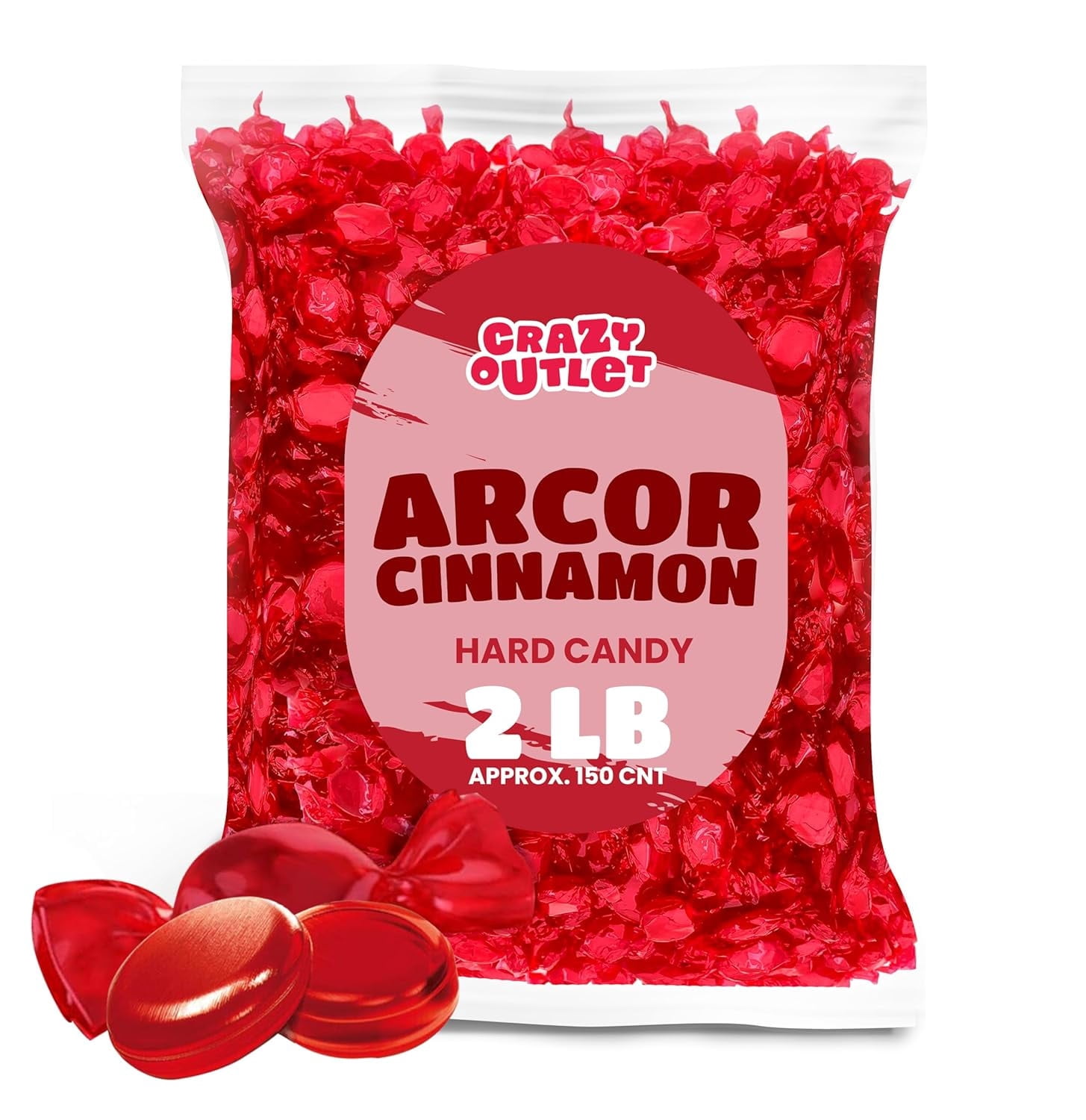 Arcor Cinnamon Hard Candy Discs, Valentines Candy, Individually Wrapped ...