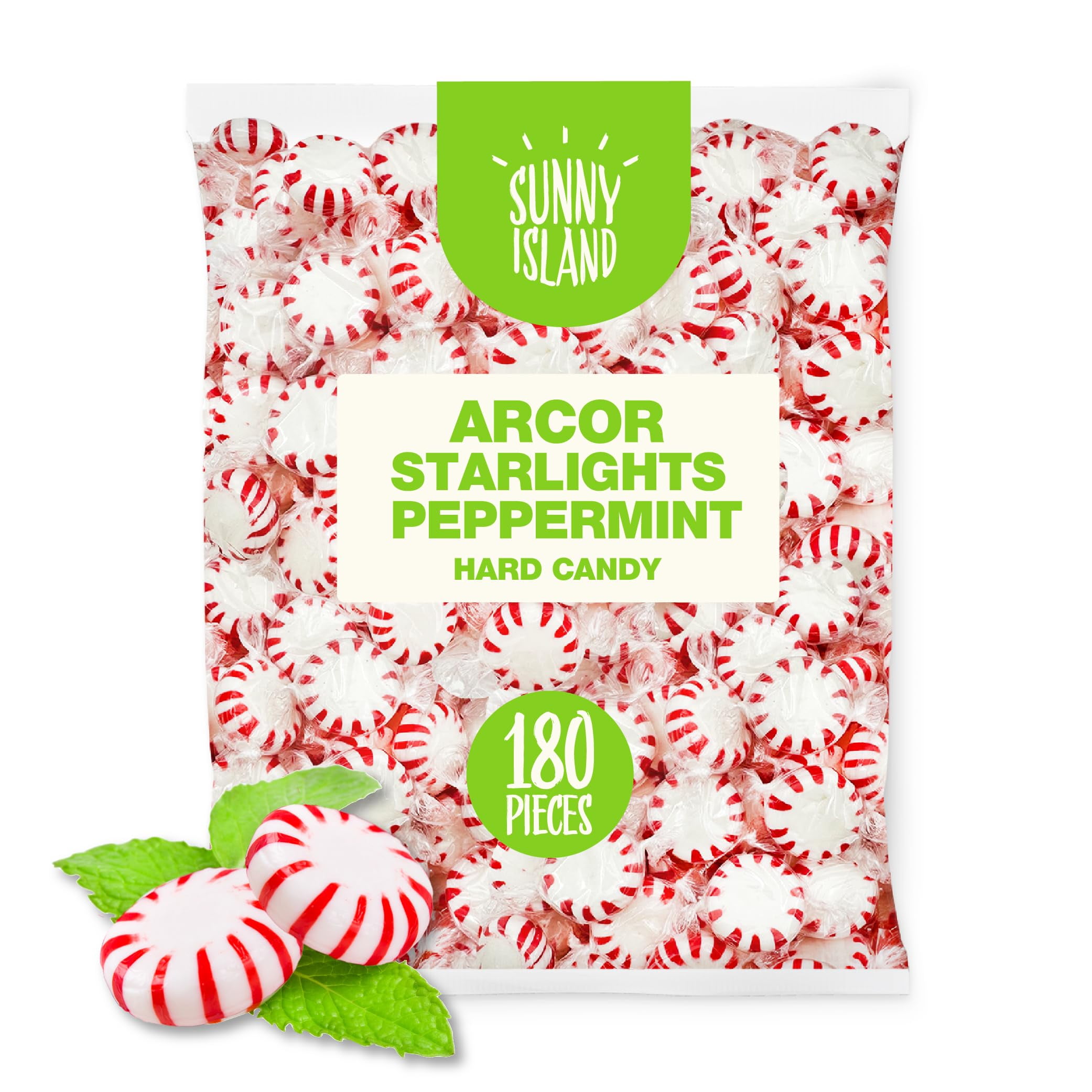 Arcor Starlights Peppermint Hard Candy, Naturally Flavored, 2Pound Bag