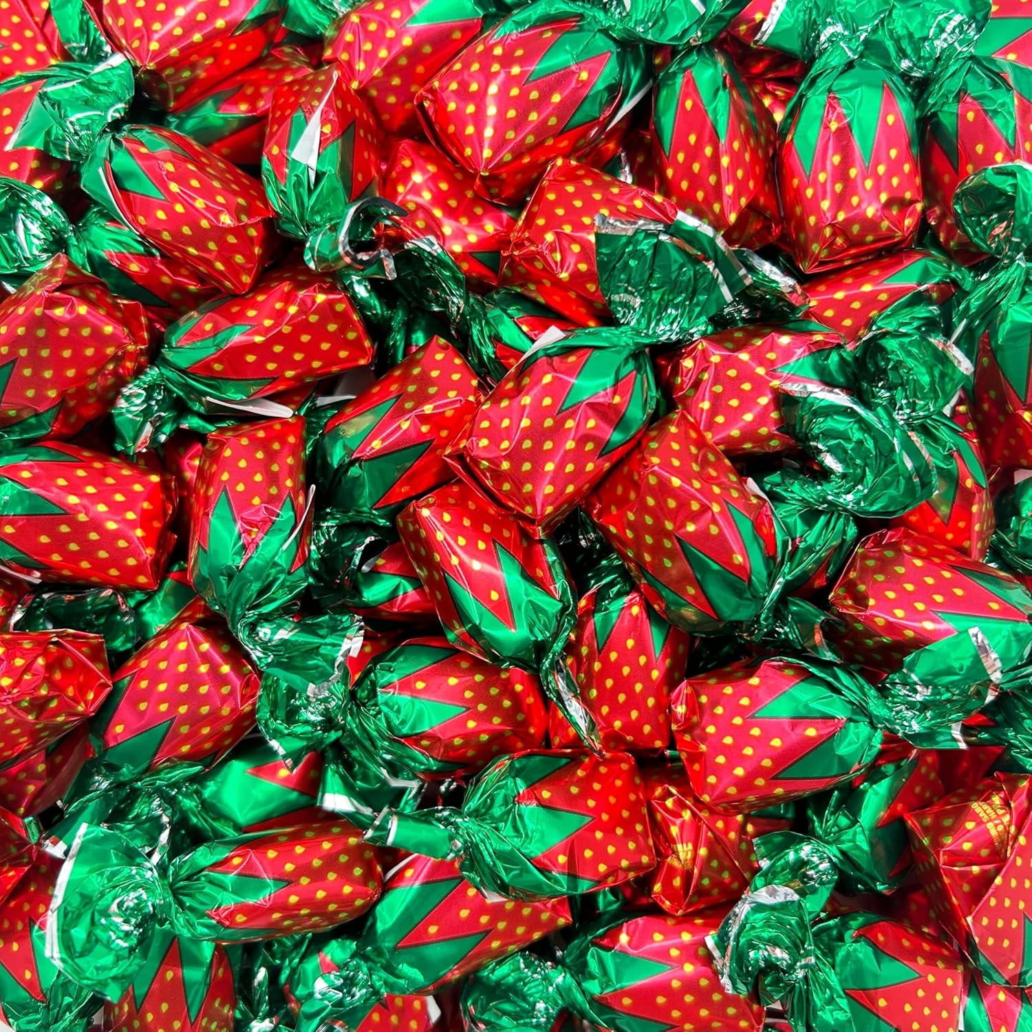 Strawberry Filled Bon Bons Hard Candy (2 Pound Bag - Approx. 120 Count)