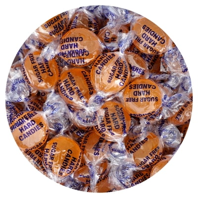 Arcor Sugar Free Butterscotch Hard Candy, 1 Pound Bulk Bag Approx. 70 Pieces, Individually Wrapped Hard Candy, The Hampton Popcorn & Candy Company