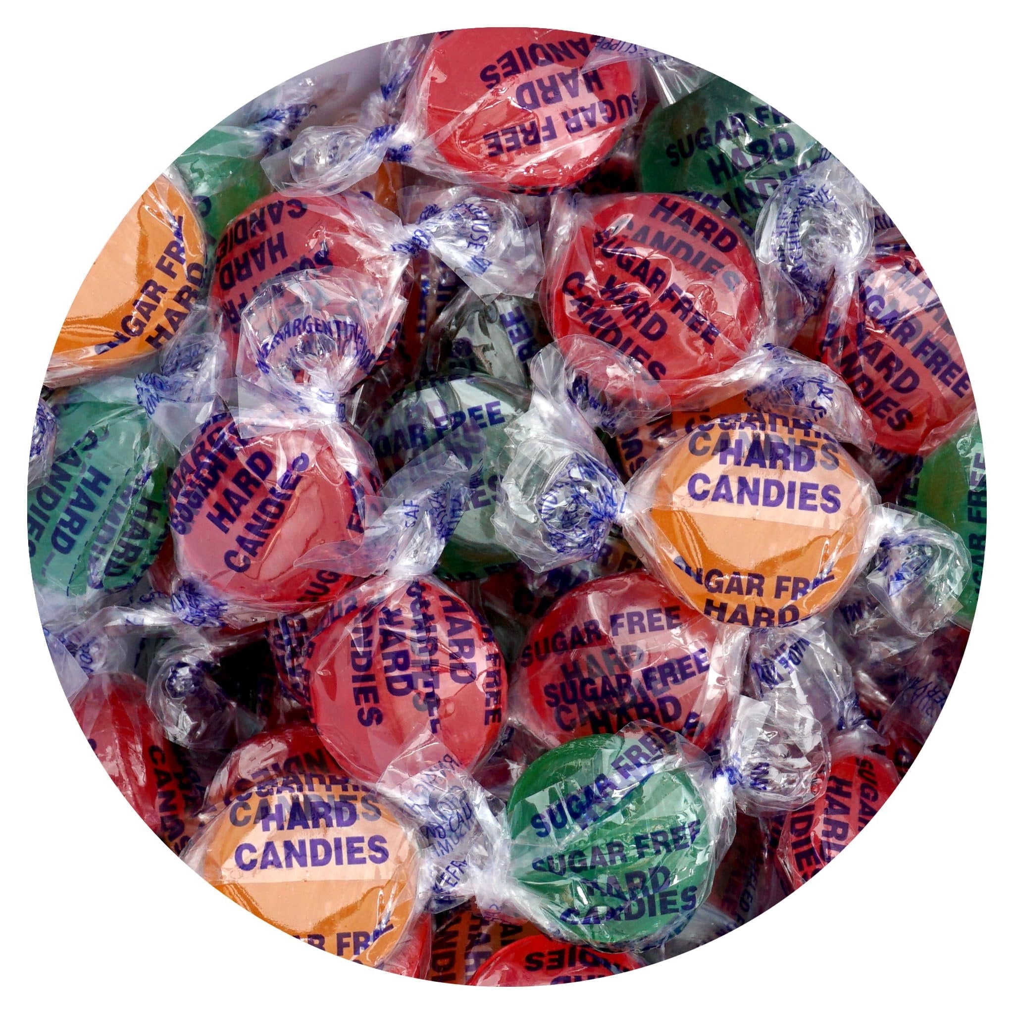 Arcor Sugar Free Fruit Hard Candy, 2 Pound Bulk Bag Approx 140 Pieces, Individually Wrapped Hard Candy, The Hampton Popcorn & Candy Company