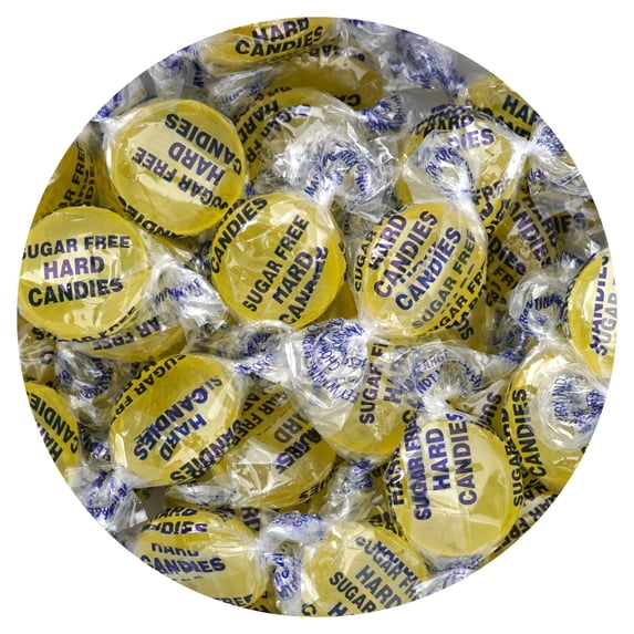Arcor Sugar Free Lemon Drops, 1 Pound Bulk Bag Approx. 70 Pieces, Individually Wrapped Hard Candy, The Hampton Popcorn & Candy Company