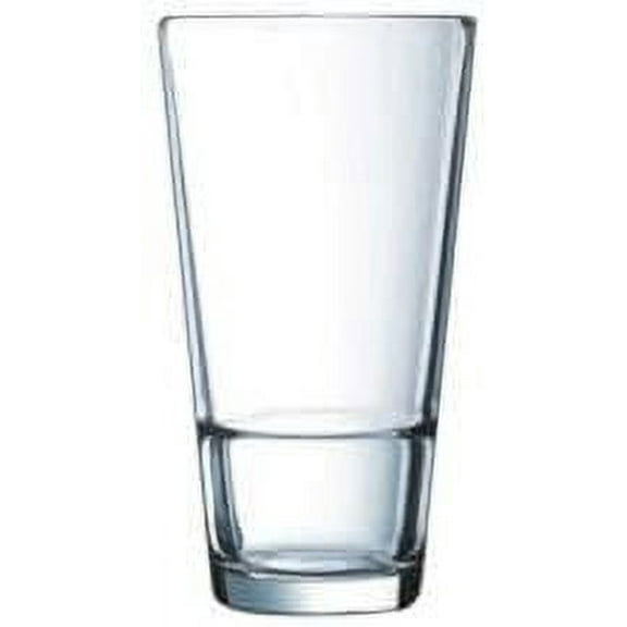 Arcoroc Stack Up Fully Tempered Cooler Beverage Glass, 14 Ounce
