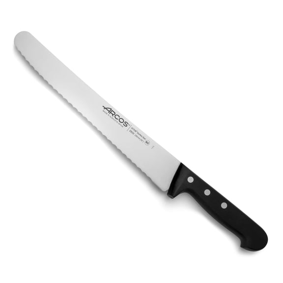 Arcos 10 Inch Nitrum Stainless Steel Pastry Knife, Ergonomic Handle, Black