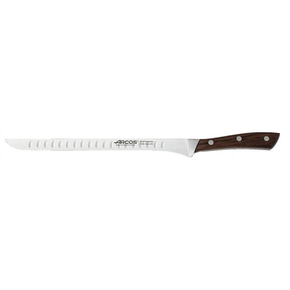 Arcos 1 inch Nitrum Stainless Steel Ham Slicing Knife with Rosewood Handle