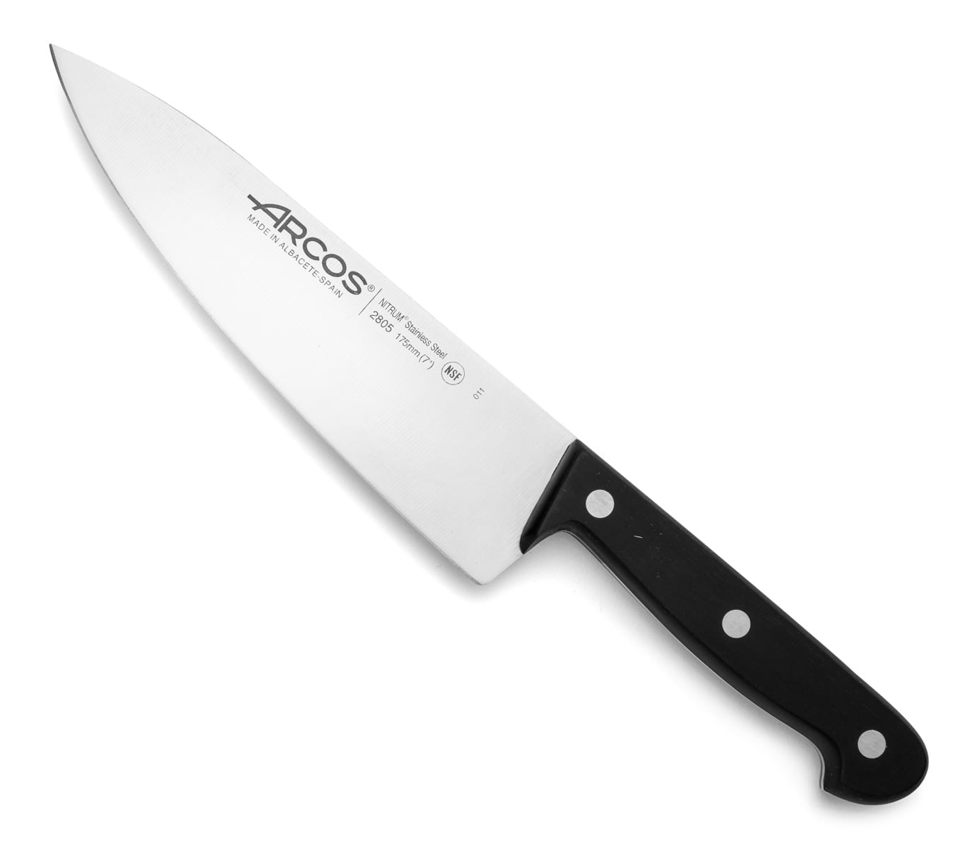 Arcos 7.5 In Chef Knife- Stainless Steel, Black- Ideal for Vegetables & Cooking
