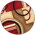 thumbnail image 1 of Arcs & Shapes Modern Round Rug, Red - 3 ft. 11 in., 1 of 1