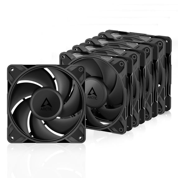 Arctic ACFAN00307A P12 Pro PST 120 mm PWM Fan w/ Y-Cable Splitter Fluid Dynamic Bearing, 4-Pin -Black- 5 Pack