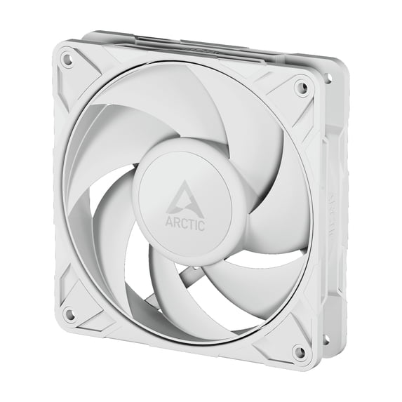 Arctic ACFAN00308A P12 Pro PST 120 mm PWM Fan with Y-Cable Splitter, 600-3000 RPM, Fluid Dynamic Bearing, 4-Pin - White