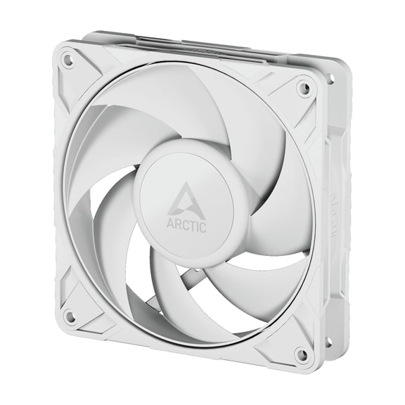 Arctic ACFAN00308A P12 Pro PST 120 mm PWM Fan with Y-Cable Splitter, 600-3000 RPM,  Fluid Dynamic Bearing, 4-Pin - White
