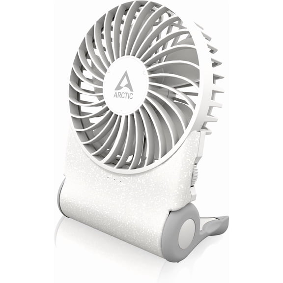 Arctic AEBRZ00029A Summair Rechargeable Handheld Fan w/ Stand, infinite speed, 4-77h Running Time, USB-C (incl. USB-A Cable) - White