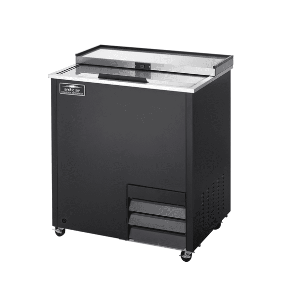 Arctic Air AGF24 24" Three Shelf Commercial Glass Froster with Sliding Lid, Black, 1/5-HP, 115v