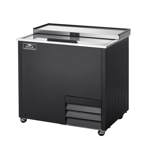 Arctic Air AGF36 36-Inch 4-Shelf Glass Froster with Sliding Lid, Black Exterior, 1/6-HP, 115v