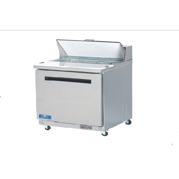 Arctic Air AMT28R 28-Inch 1-Door Mega Top Refrigerated Sandwich/Salad Prep Table With Refrigerated Base, 115v, Silver