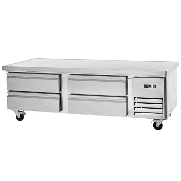 Arctic Air ARCB72 74" Four Drawer Refrigerated Chef Base, Stainless Steel, 115v