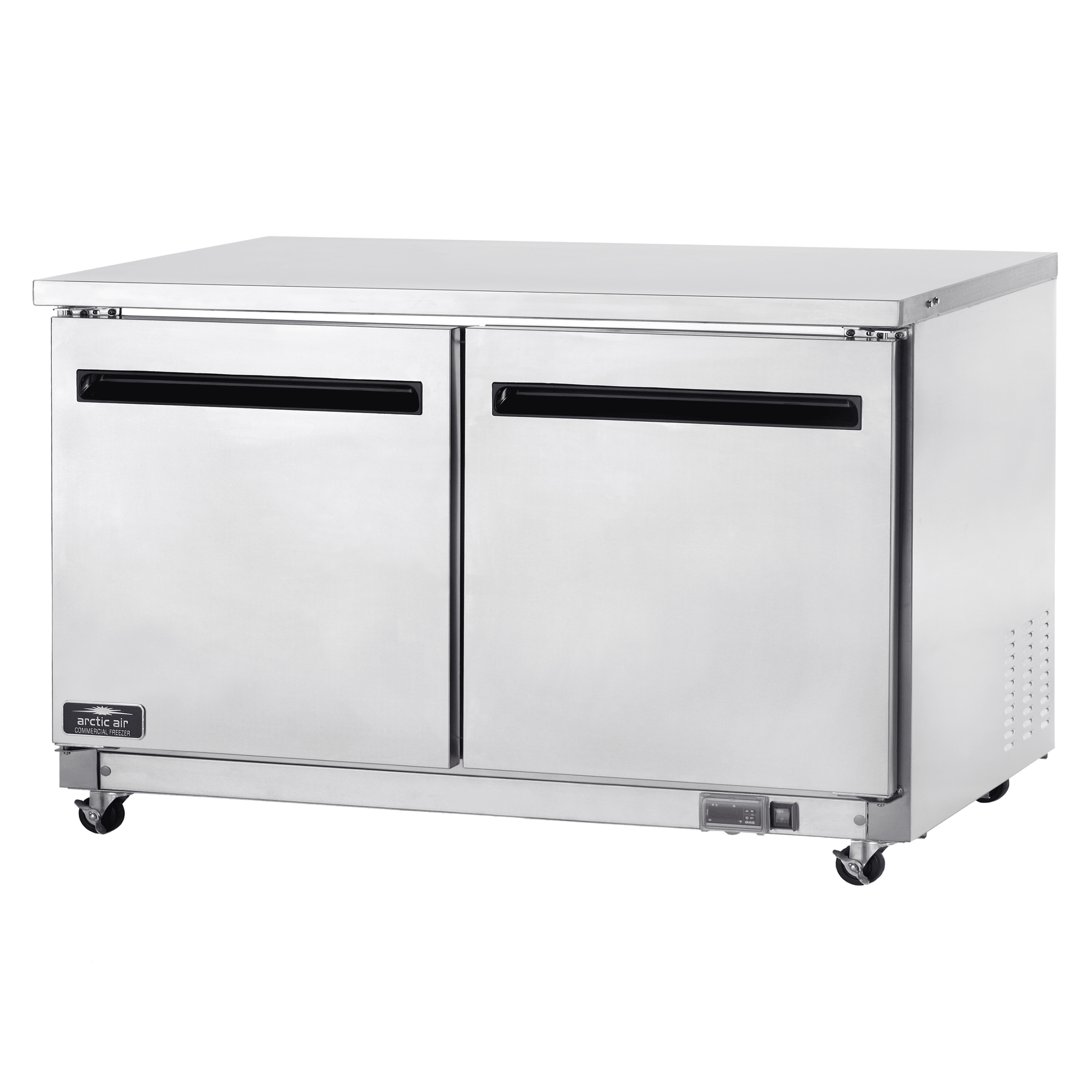 Arctic Air AUC60R 60-Inch Two-Door Undercounter Worktop Refrigerator, Stainless Steel, 3/8-HP, 15.5 Cubic Feet, 115v