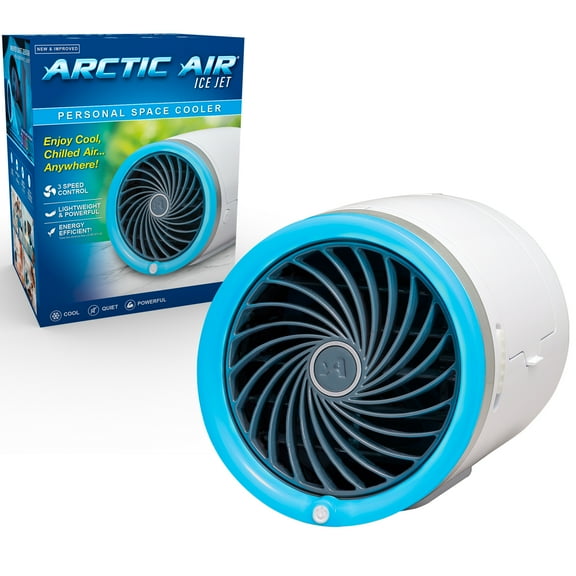Arctic Air Ice Jet X3 Air Cooler, 3 Speed Portable Cooler with LED, Lightweight & Compact Space Cooler