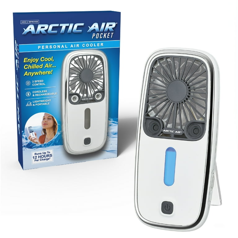 Arctic Air Portable Hand Fan, Rechargeable Personal Air Cooler