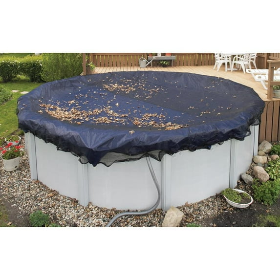 Arctic Armor Leaf Net for 12' x 20' Oval Pool Cover, 15' x 23', Black Mesh