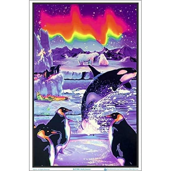 Arctic Aurora Laminated Blacklight Poster - 23.5" x 35.5"