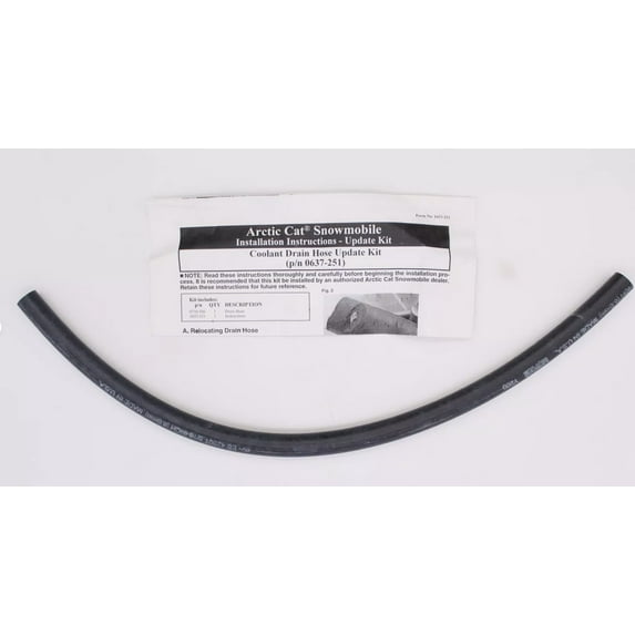Arctic Cat New OEM Coolant Bottle Drain Hose Update Kit 0637-251; 0710-506