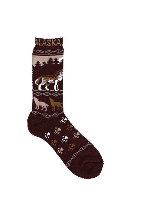 Alaska Wolf Towel Sock