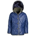 thumbnail image 1 of Arctic Circle Girls Padded Quilted Fall Winter Rain Trench Coat Jacket with Hood, 1 of 4